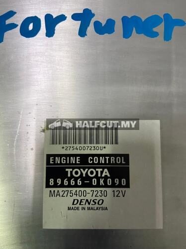 ECU TOYOTA HILUX FORTUNER 89666-0K090 NEW - Halfcut Malaysia KL ...