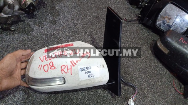 TOYOTA VELLFIRE 20 08 SIDE MIRROR 11W NO GLASS RH