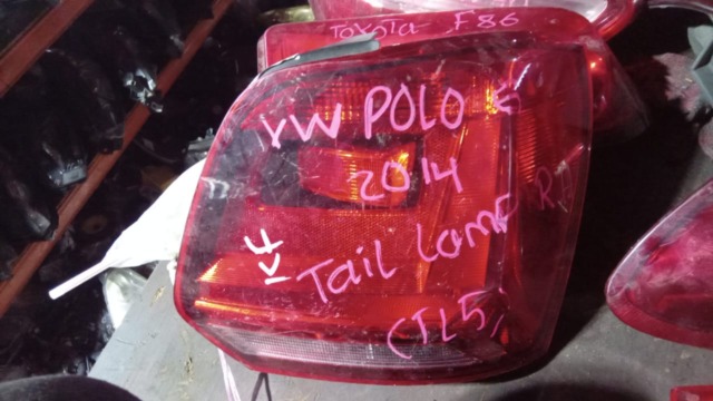 VOLKSWAGEN POLO 6 2014 RH TAILLAMP TAILLIGHT TAIL REAR LAMP LIGHT