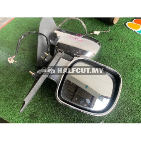 ORIGINAL JAPAN YX SIDE MIRROR DAIHATSU TERIOS J100 FOR PPERODUA KEMBARA CHROME AUTO FLIP