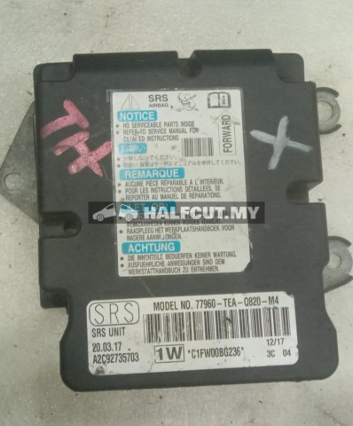 HONDA CIVIC TEA AIR BAG ECU 77969-TEA-Q820-M4