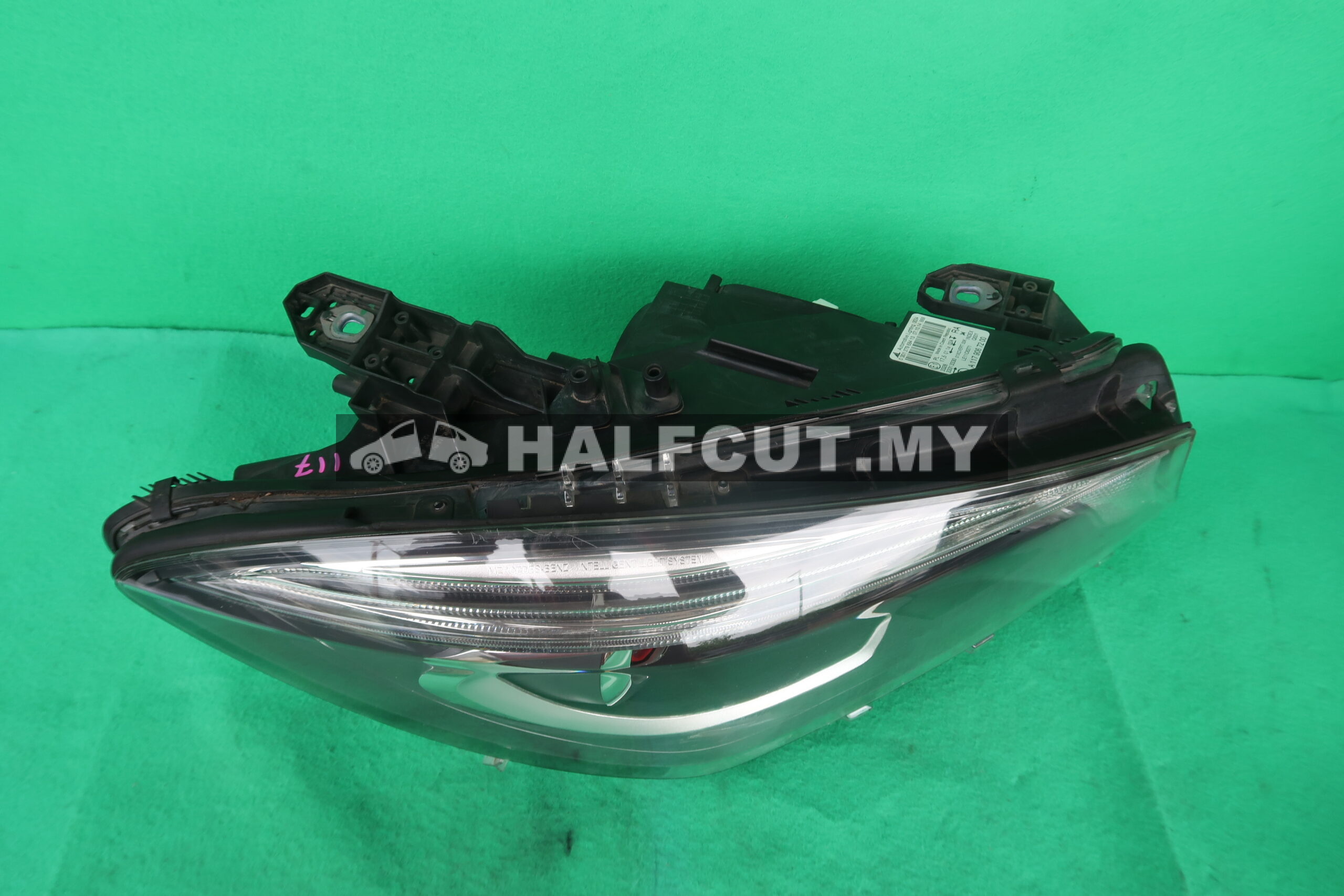 MERCEDES W117 HEADLAMP RH RED EYE